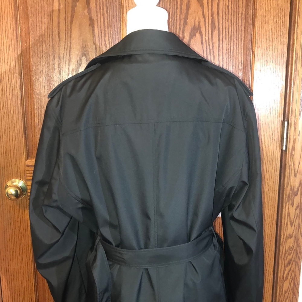Liz Claiborne Black Trench Coats - Picture 7 of 8